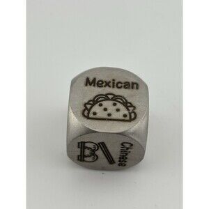Metal Food Decision Dice for Couples - Fun Date Night Dinner Picker Gift
